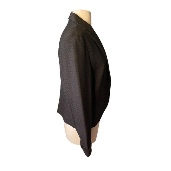 Amanda + Chelsea Black and Brown Blazer Basketweave Size 14 - Picture 7 of 9